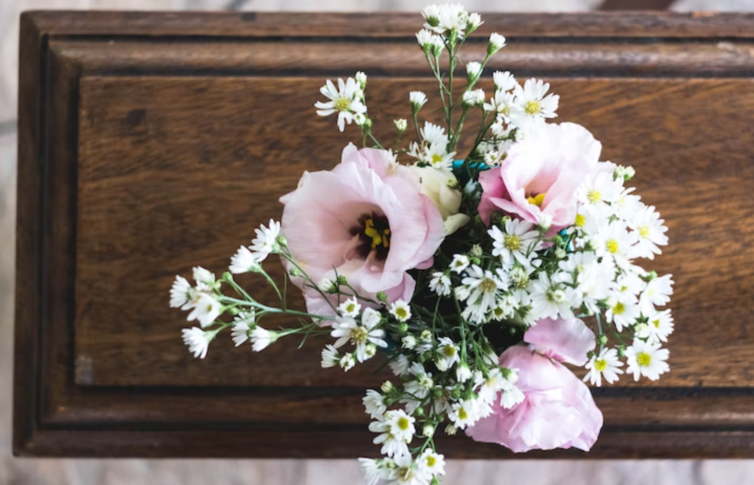 funeral casket flower arrangements