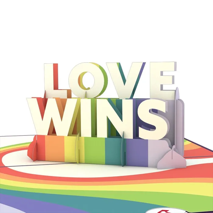LOVE WINS LOVEPOP (POP-UP) KEEPSAKE GREETING CARD