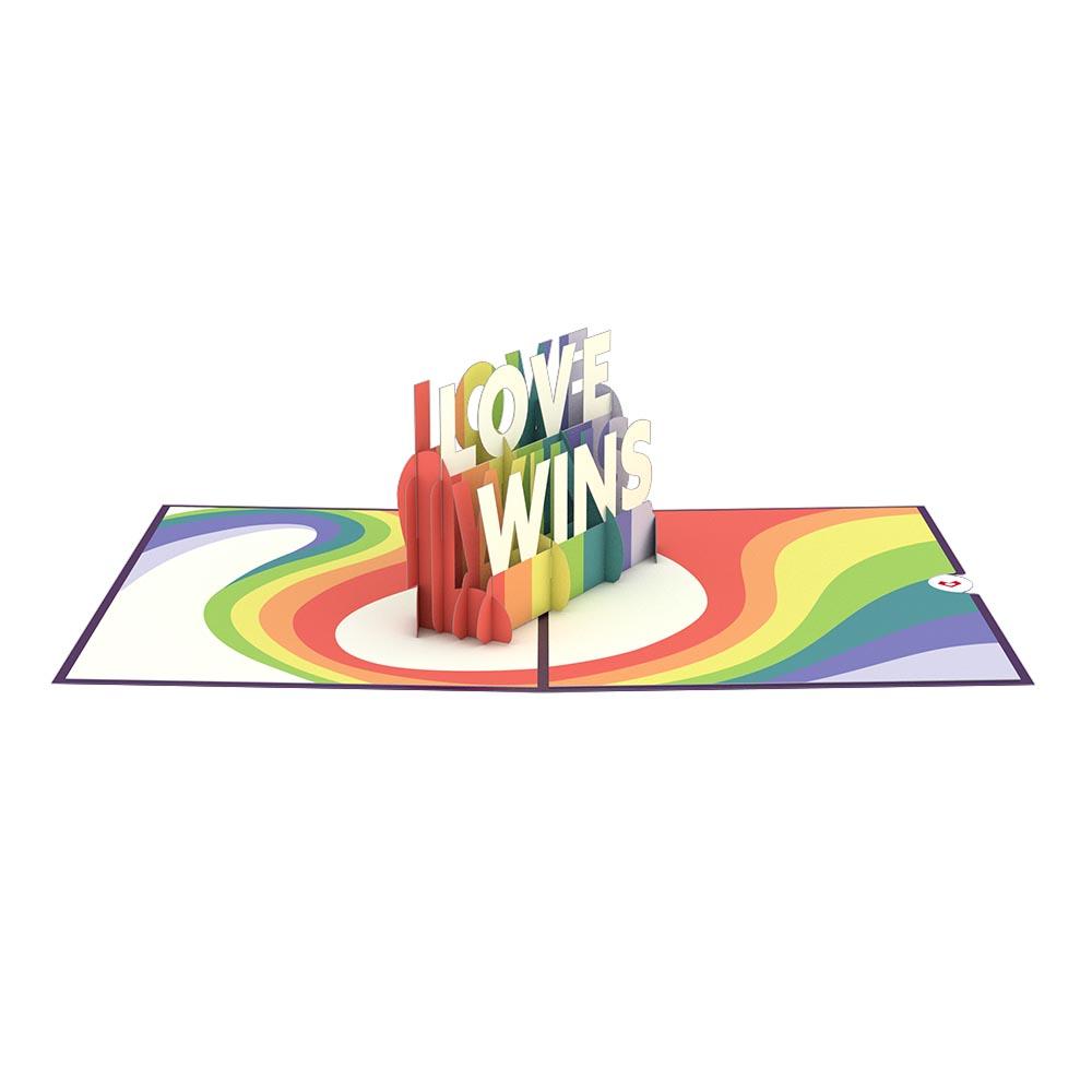 LOVE WINS LOVEPOP (POP-UP) KEEPSAKE GREETING CARD