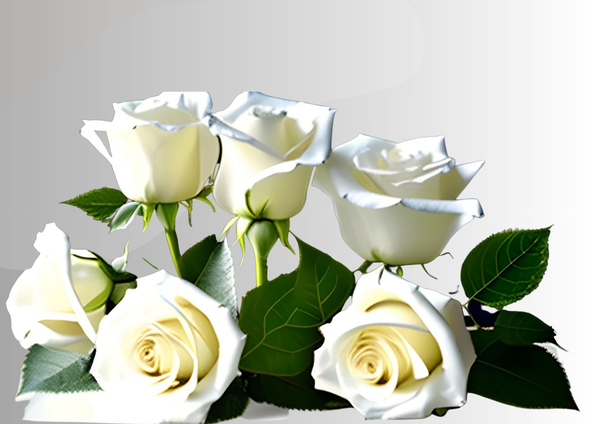 a picture of white roses