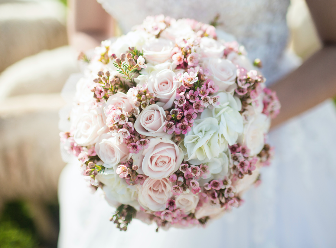 Romantic blush bridal bouquet- florists greensboro NC