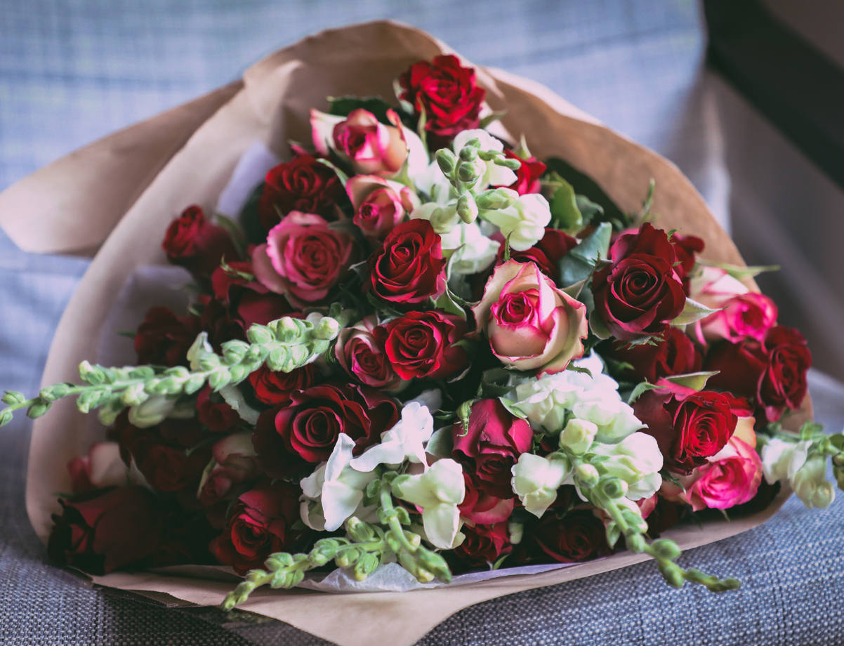Romantic flower bouquet- florists greensboro NC