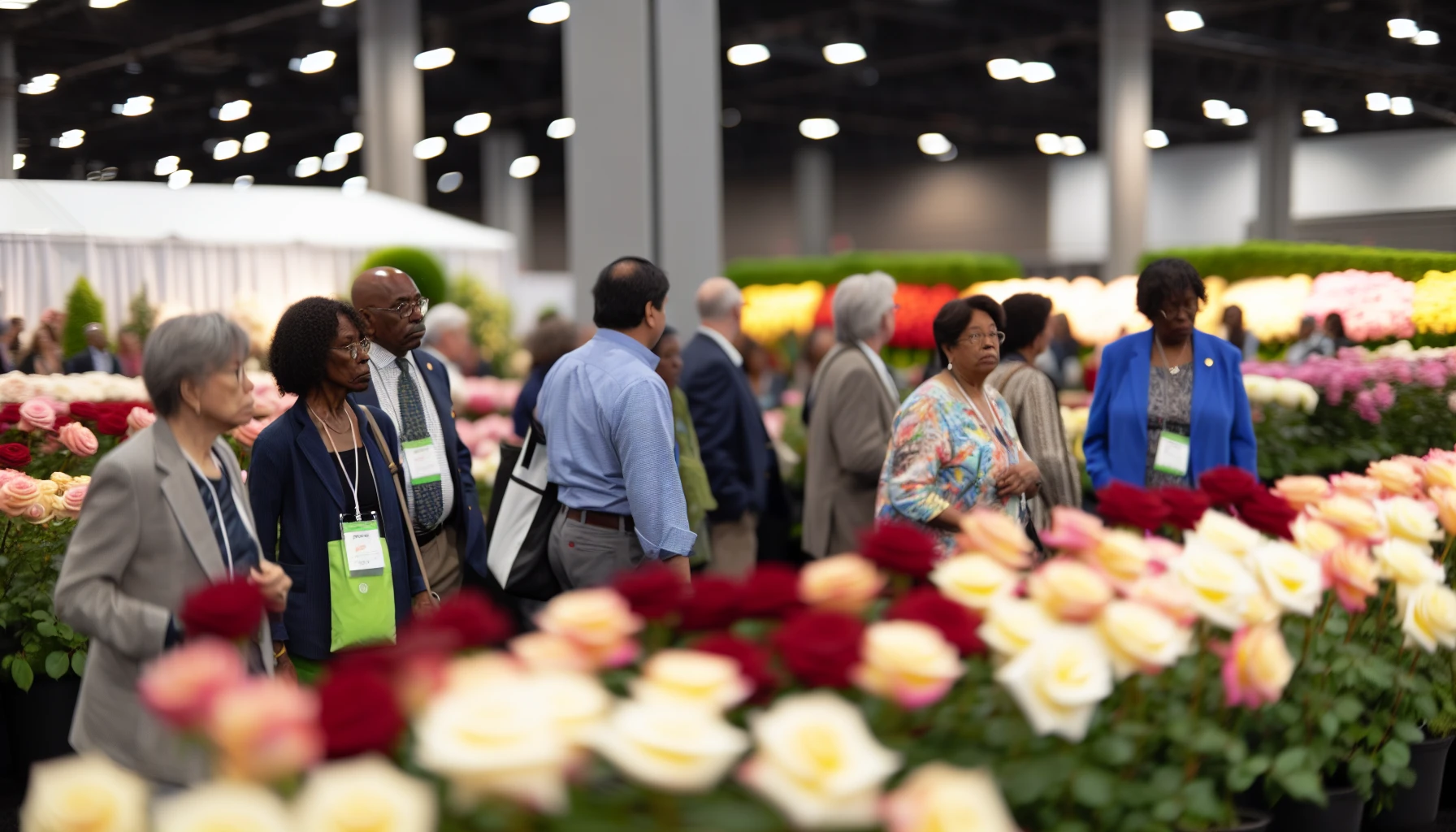 Annual rose show event in New York, celebrating the beauty and history of roses