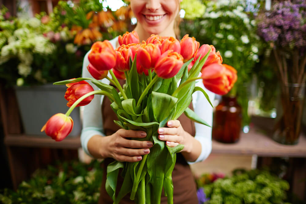 Tulip flower at southside flower market grand rapids