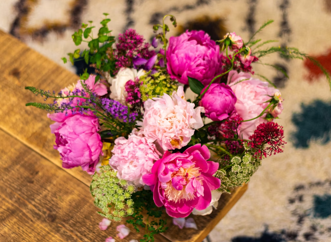 Peony flower arrangement