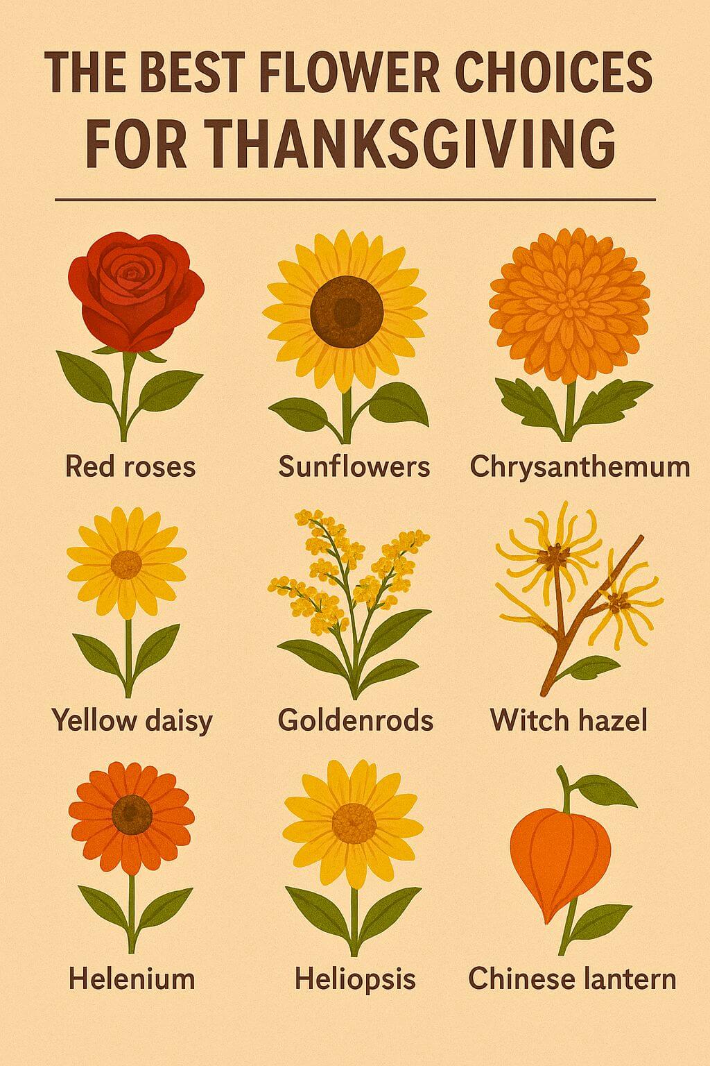 Thanksgiving Flowers Chart - St louis florist