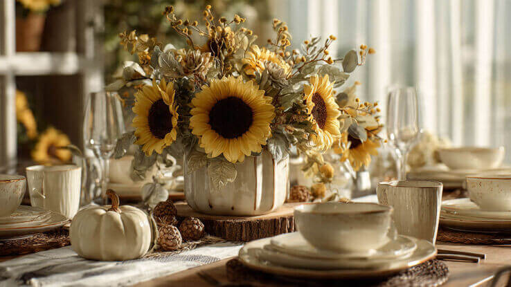 Sunflower Thanksgiving flower delivery in Waterville