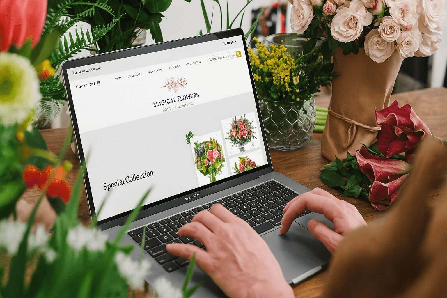 Christmas Flower Arrangements - Magical Flowers Naples florist